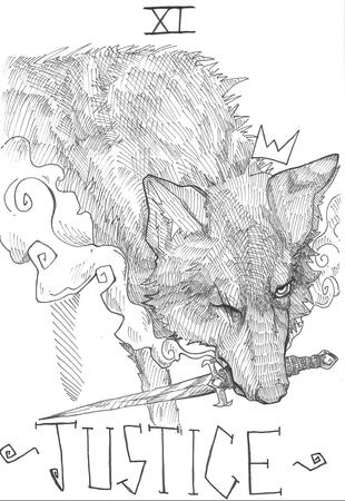Justice Tarot (lineart only)